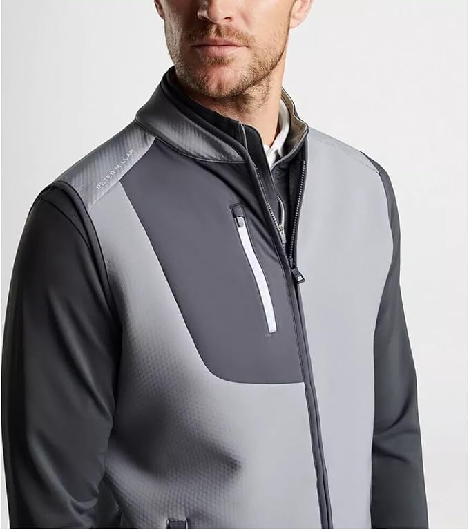 PETER MILLAR Men's Crown Sport Squall Block Vest In Gale Grey, Size Extra Large3