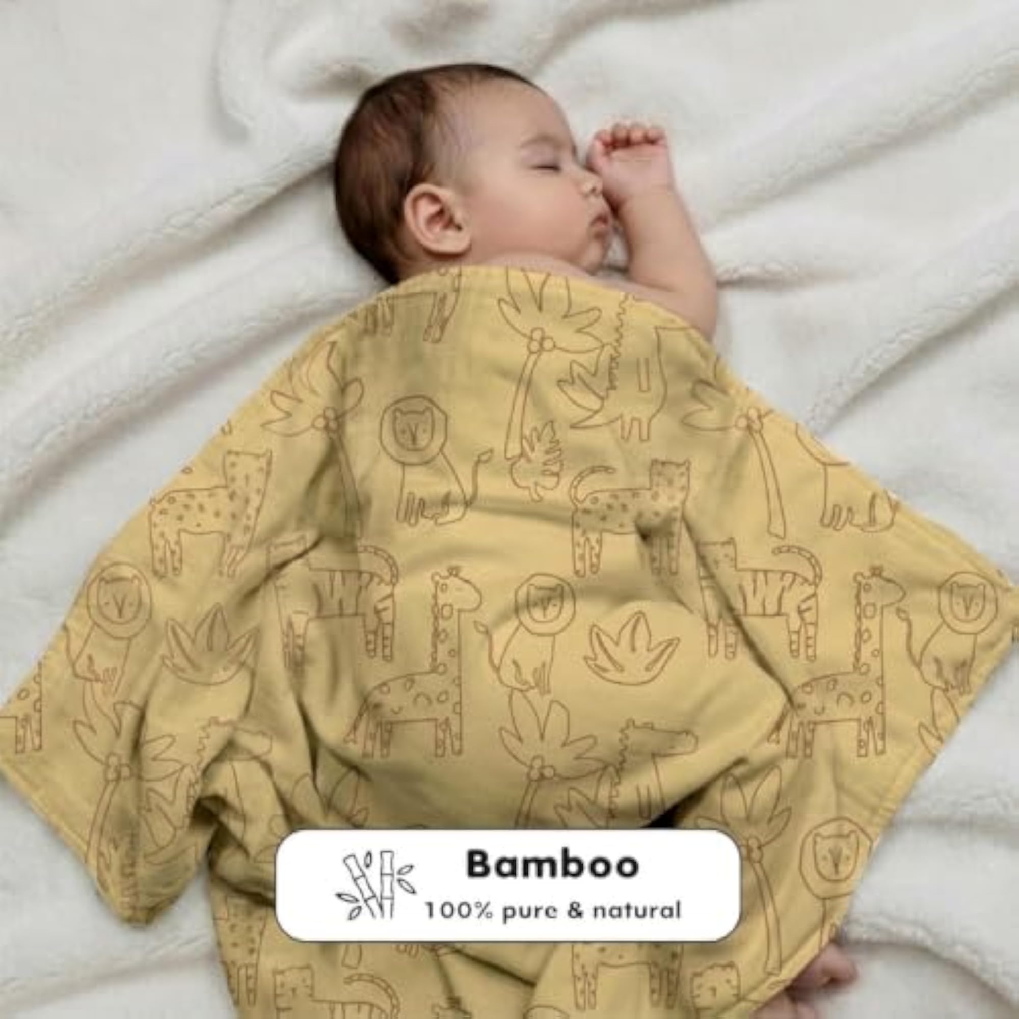 Kids Printed Bamboo Dohar, Reversible & Breathable