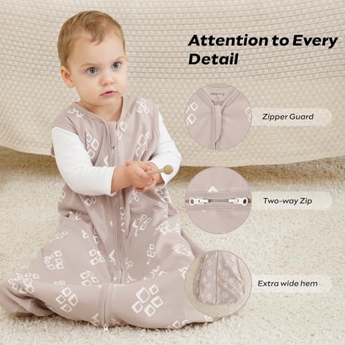 Image of JELLYMONI Baby Sleep Sack 18-24M, 0.5 TOG, 100% Cotton Wearable Blanket | 3 Pack, Soft Cotton Fabric, Breathable Lightweight Sleeveless Sleep Sack, Pre-Shrunk, 2-Way Zipper