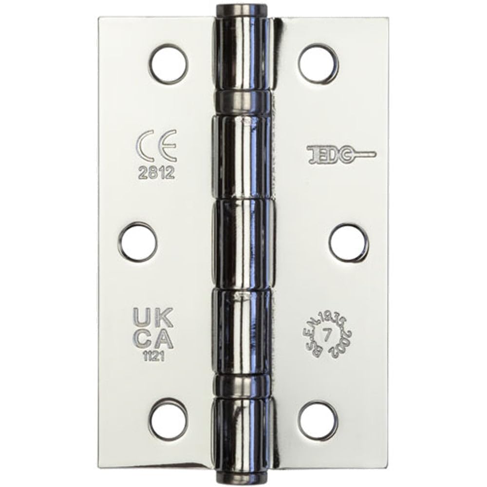 Loops Polished Chrome Premium Steel Ball Bearing Hinge 89X58mm For Smooth Operation - Door Hinges