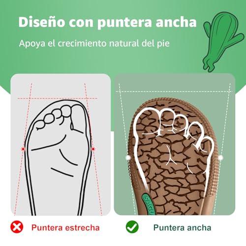 Zapatillas barefoot para niños y niñas SAGUARO deportivas flexibles 2