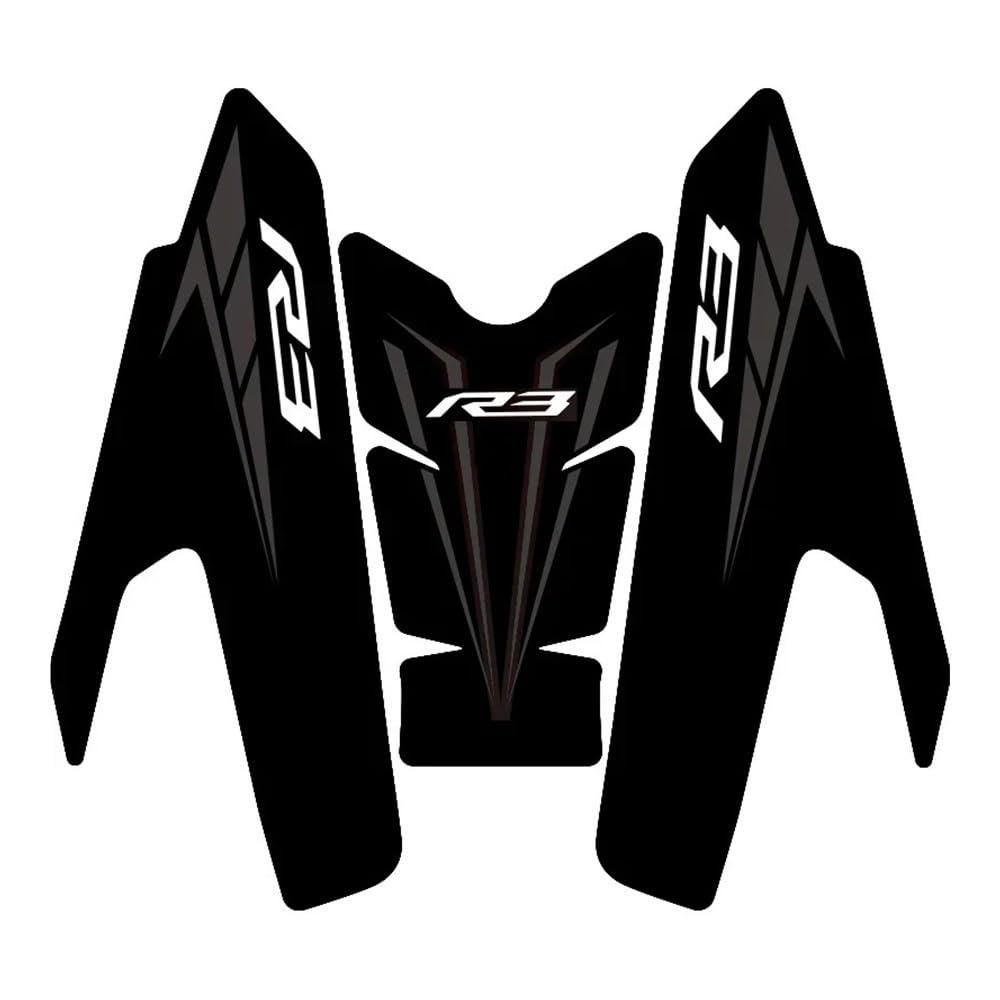 Protège réservoir YZF-R3 en cuir givré premium pour un style moto racé