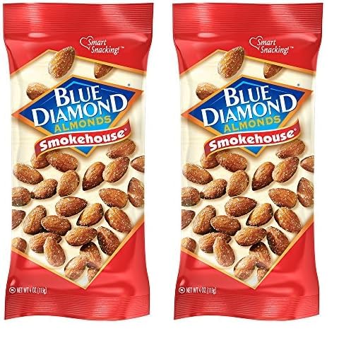 Blue Diamond Almonds, Smokehouse, 4 onzas (paquete de 24)
