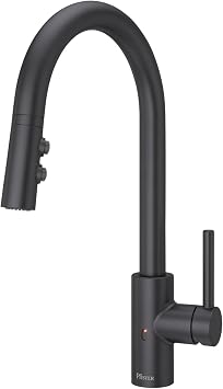 Pfister Stellen LG529ESAB Touchless Kitchen Faucet with Pull Down Sprayer, Single Handle High Arc Motion Sensor, 3 Function Spray Stream Pause, Matte Black Finish for Kitchen Sink