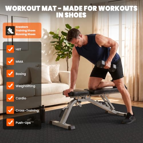 Stepwaver Large Exercise Mat - 9'x5'(10mm) Extra Thick Workout Mats by Stepwaver - Used condition - Image 2