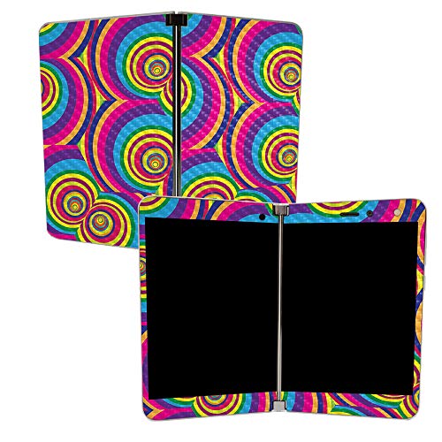 Image of MIGHTY SKINS MightySkins Carbon Fiber Skin for Microsoft Surface Duo - Groovy 60s | Protective, Durable Textured Carbon Fiber Finish | Easy to Apply, Remove, and Change Styles | Made in The USA