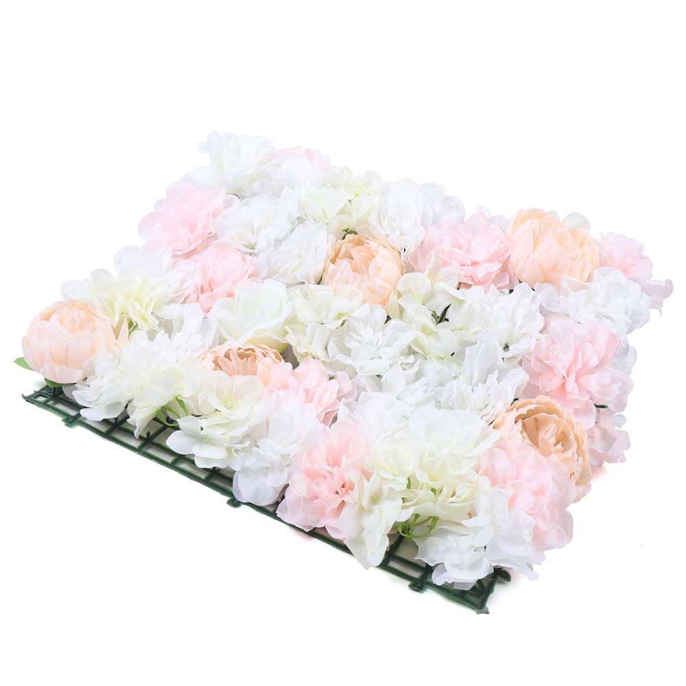 20 Piezas de Pared de Flores Artificiales Pared Rosa Pared, Bricolaje Boda Calle Fondo