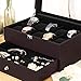 SONGMICS Mens Wooden Watch Box 10 Slots Jewelry Organizer Storage Case with Real Glass Top UJOW02Z
