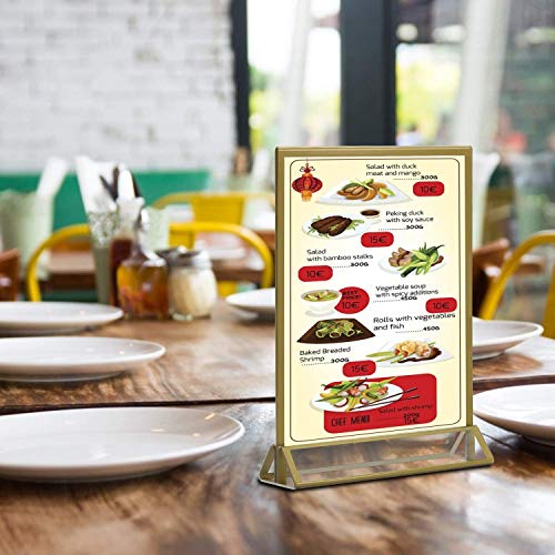Présentoir A5 pour menu restaurant et buffet lot de 6 chevalets