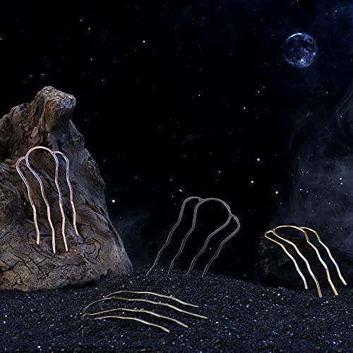 image for Chuangdi 8 Pieces 87 mm Hair Fork Clip Hair Stick Hair Side Comb Hairp