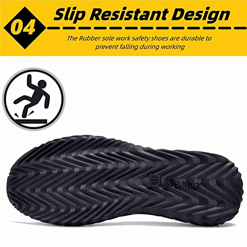 Suadex Steel Toe Shoes For Women Men, Anti Slip Safety Shoes Breathable Lightweight Puncture Proof Work Construction Sneakers #TOP4