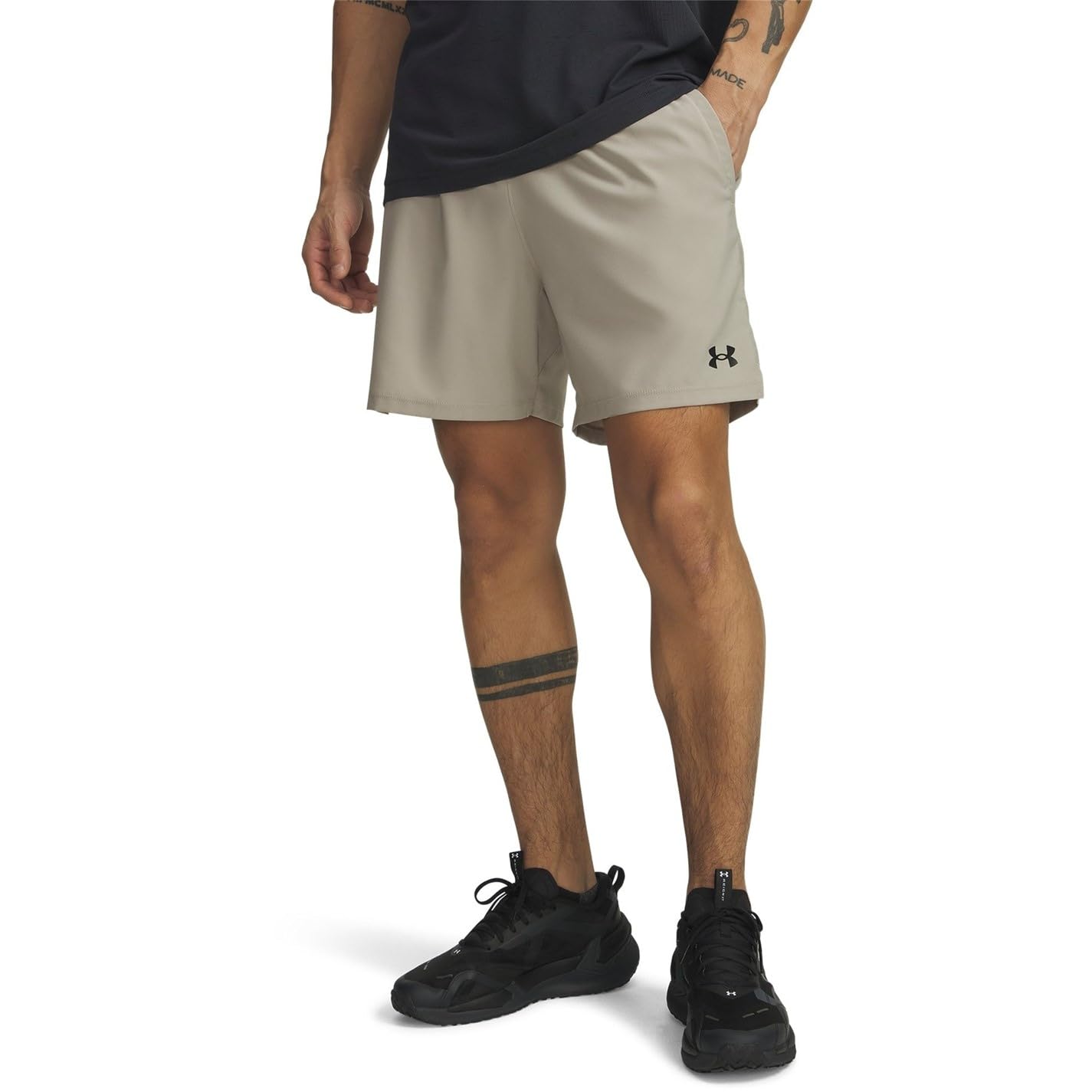 Under Armour UA Vanish DC Timberwolf - Pantalón corto de punto, color gris