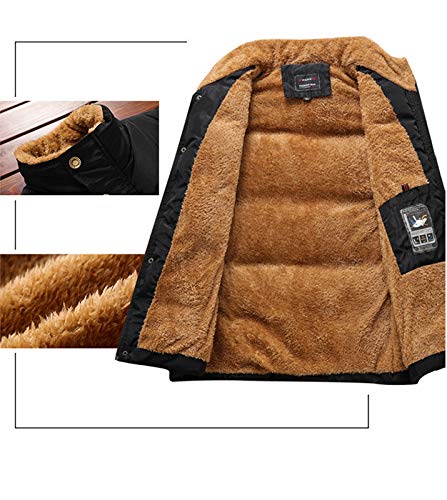 image for Flygo Men's Winter Warm Outdoor Padded Puffer Vest Thick Fleece Lined 