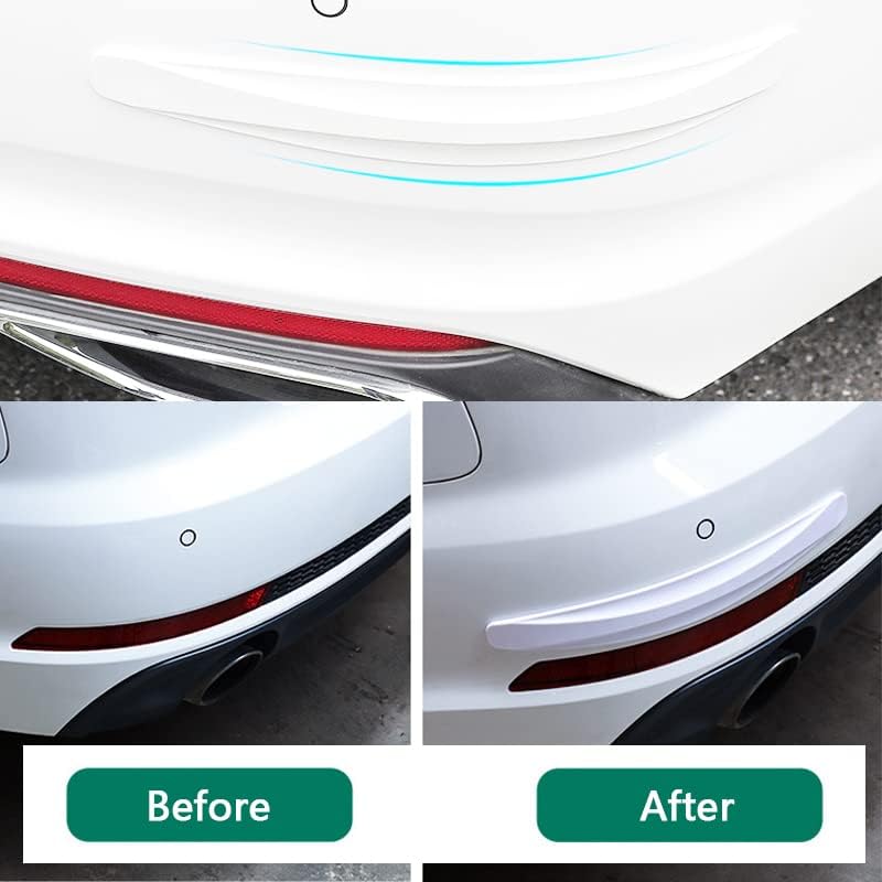 Miniatura 4 de BetterJonny Protector universal de fibra de carbono para parachoques de esquina, 4 tiras de goma anticolisión para la mayoría de los automóviles