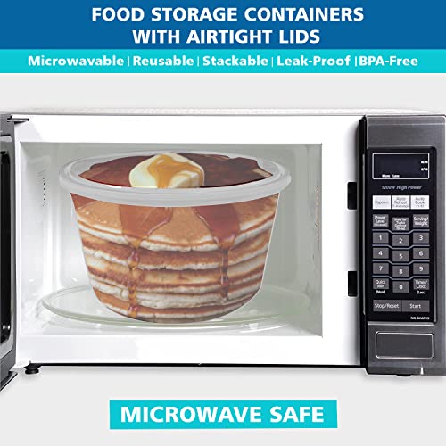 JMS we create smile (Set of 3) 4L Litre Large Clear Transparent Plastic Storage Box With Airtight Lids - Round Food Storage Containers - BPA free Microwave & Dishwasher Safe Cake Storage Tubs (135 oz) - Image 3