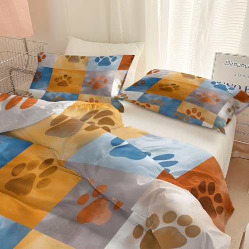 Housse de couette 140x200 multicolore blocs de couleurs lit