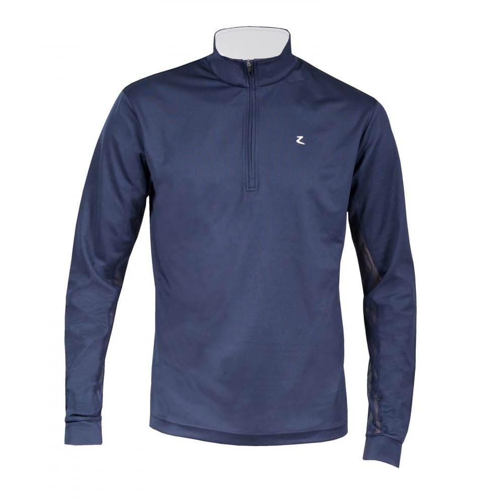 Horze suprema Dorian camisa camiseta funcional de manga larga para hombre, Peacoat Dark Blue/White(PDB/WH)
