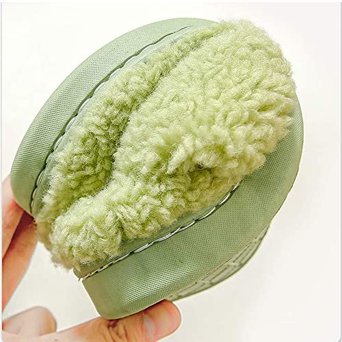 JadeRich Unisex Cartoon Frog Fleece Home Slippers Memory Foam Non-Slip Indoor Shoes3