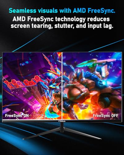 Image of FYHXele 24 Inch Gaming Monitor FHD 1080P Fast IPS 180Hz, 165Hz Refresh Rate, 1ms, HDR Computer Monitor, HDMI, DisplayPort, Eye Care for Gamers, Compatible Wall Mountable Installs-Black