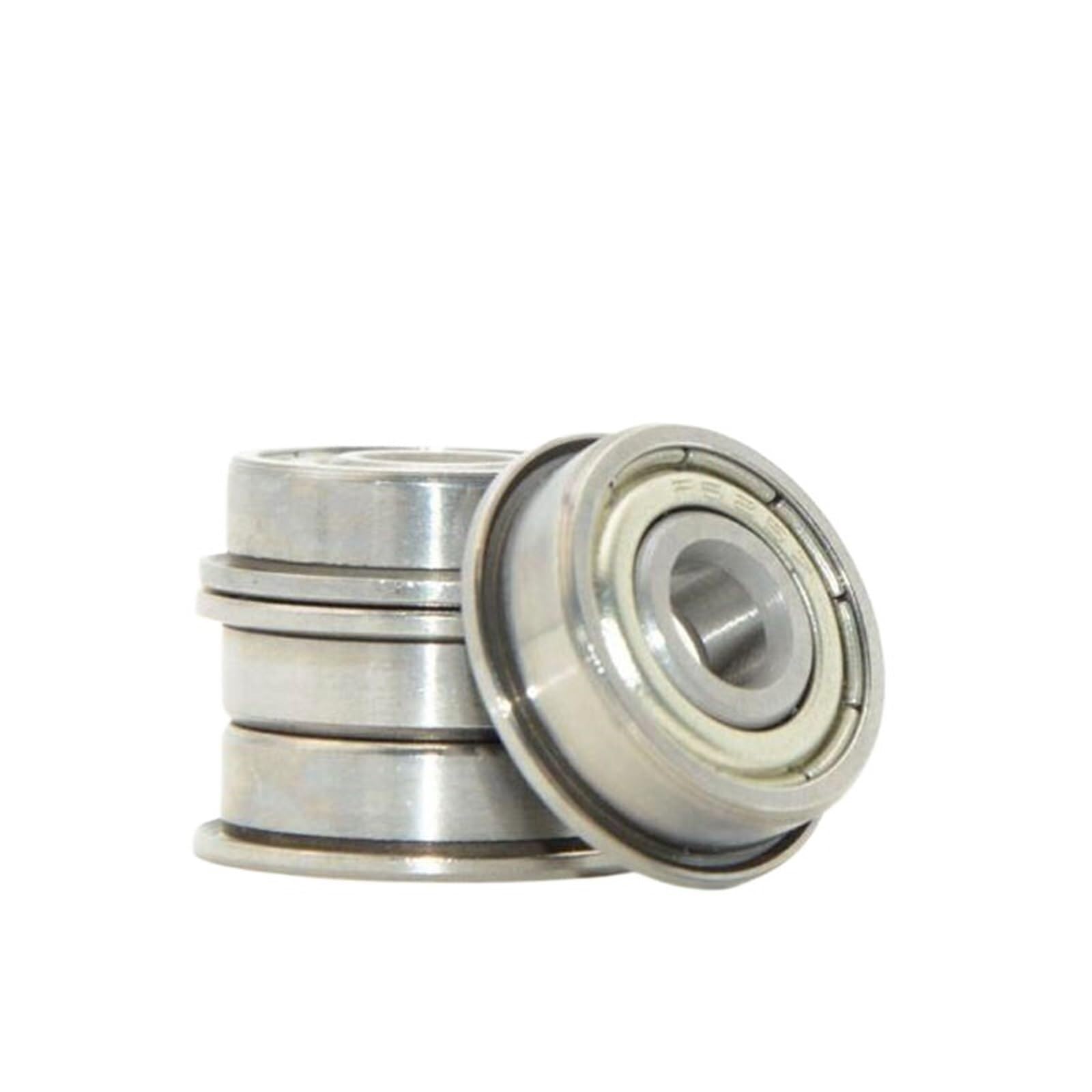 Soywim F606zz Bearing, Flange Bearing 10/20/50Pcs Abec-3 6 * 17 6Mm Flanged F606z Ball Bearings F606 Zz Wear Resistance(40Pcs)