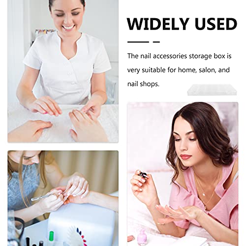Beaupretty 2 peças de ferramentas de arte em unhas, caixa de armazenamento de joias, 24 compartiment
