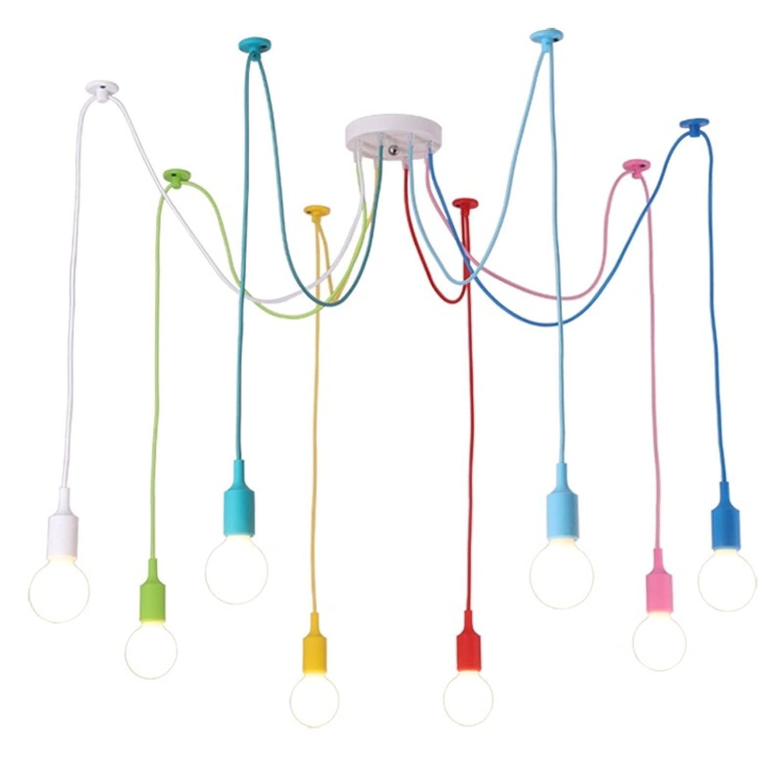 Lustre moderne minimaliste araignée et plafonnier suspendu réglable 8 l