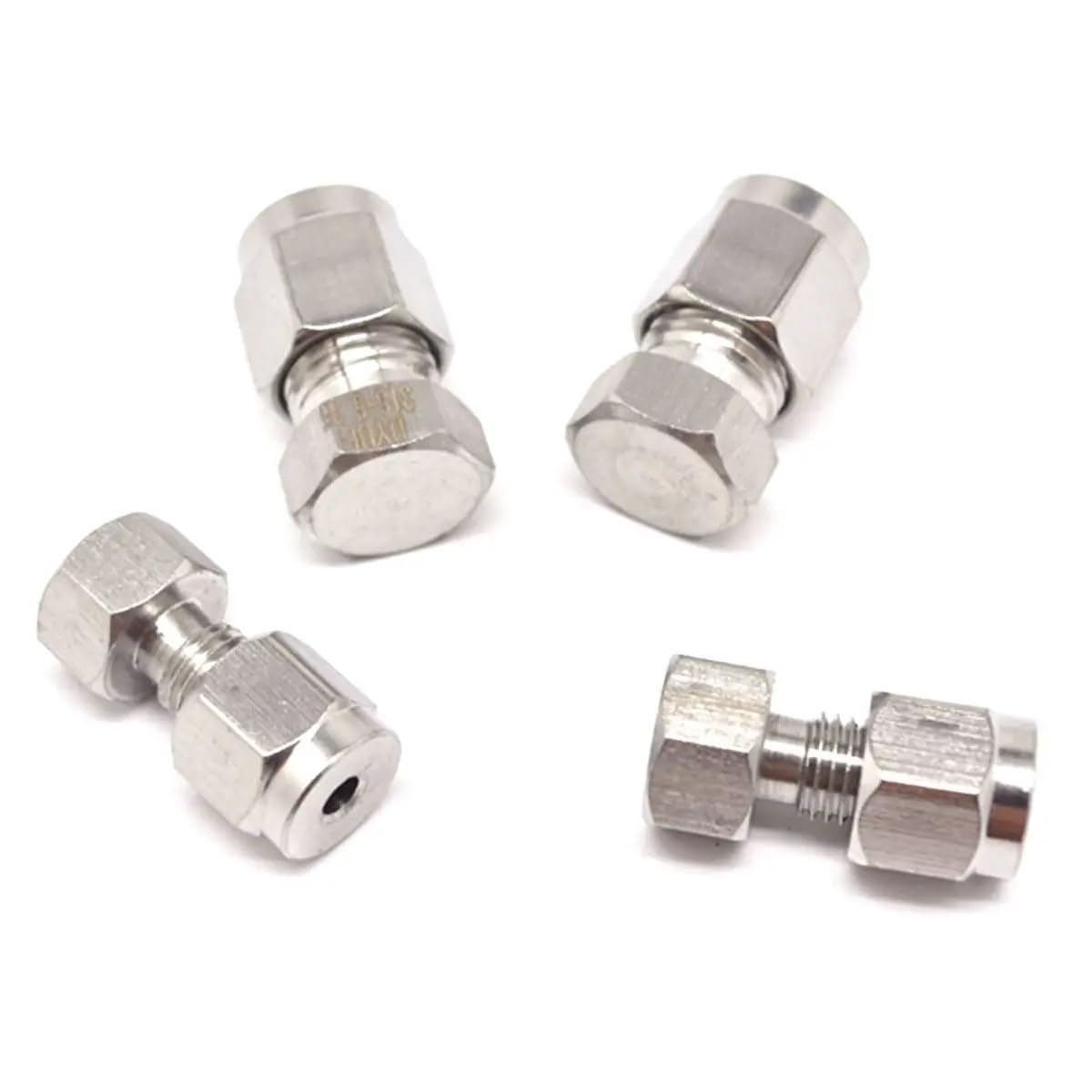 Paquete de 5 adaptadores de manguera de jardín OD 3-25 mm 1/8 "1/4" 3/8" 1/2" 1" 1" 304 tapón de extremo de acero inoxidable casquillo neumático (especificación de rosca: 1")