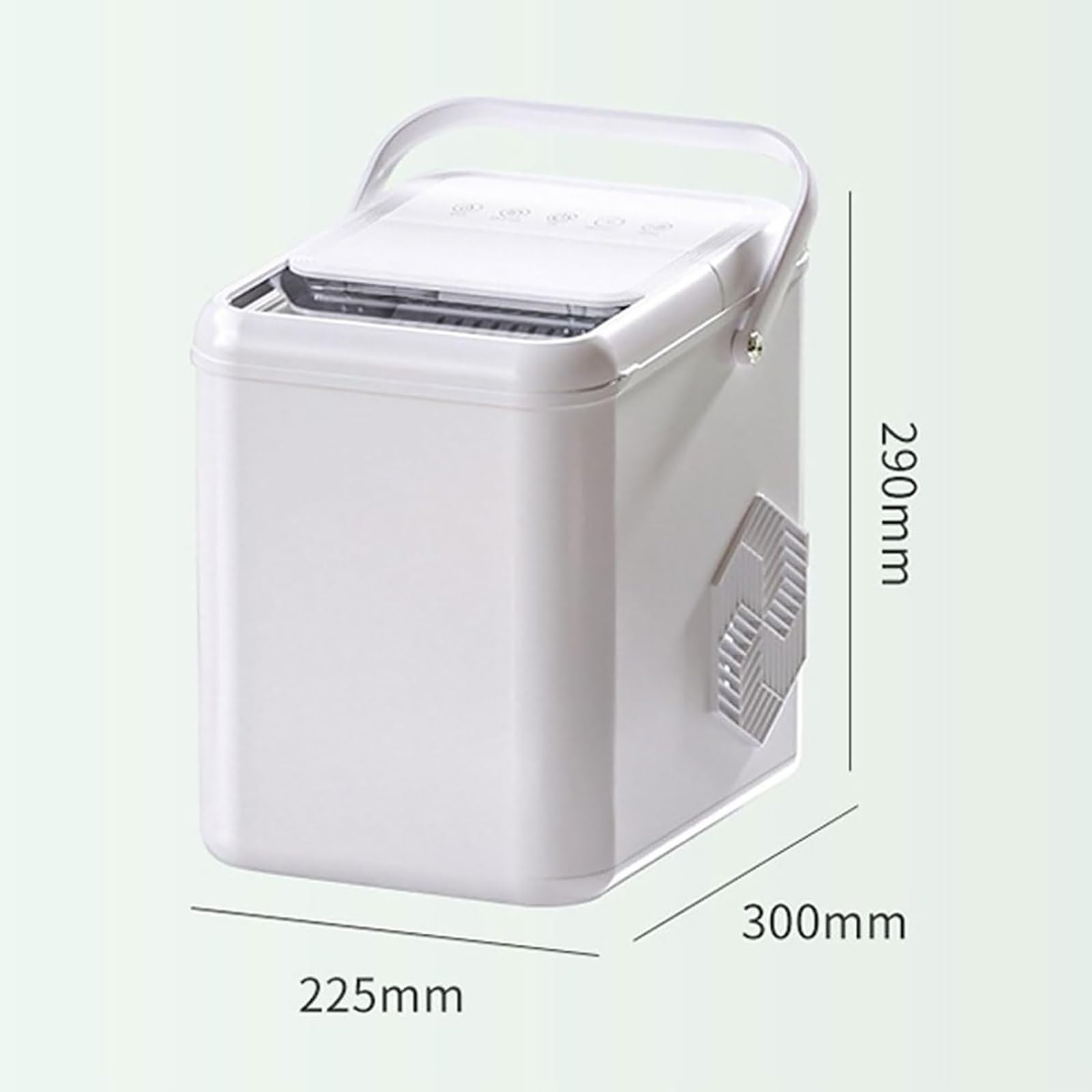 Máquina Hielo Eléctrica Sobremesa, Máquina Hielo Portátil con Agua Desmontable Azul, Puede Contener 90-100 Cubitos Hielo/2 Tamaños Cubitos Hielo/6 Min Dispensación Rápida Hielo, para Cocinas