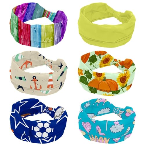 Bandeau élastique femme antidérapant lot de 6 larges pour stopper la sueur