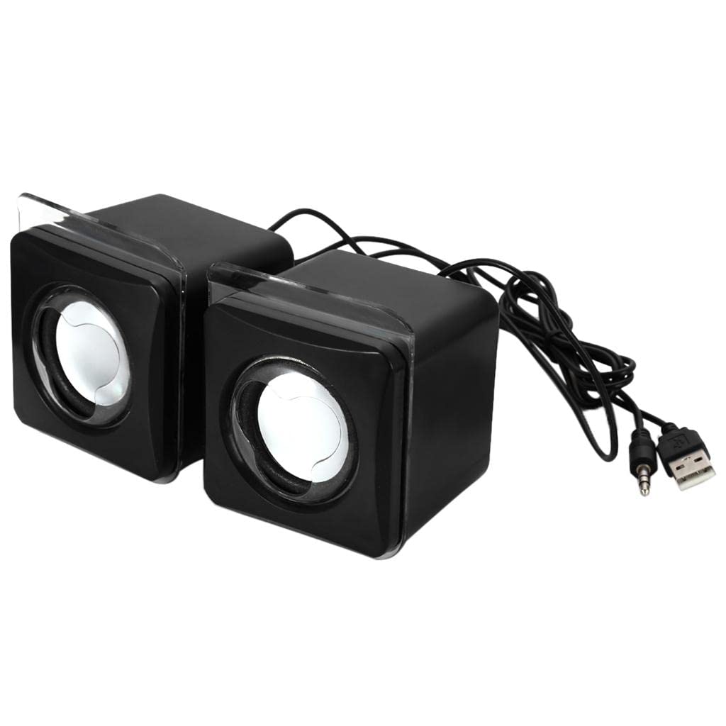 Enakshi Portable Mini 3.5mm USB Speaker Wired Desktop Computer Laptop Multimedia Stereo USB Loudspeaker Super Bass Soundbar for Tablet Computer PC Desktop Collectibles-image-8