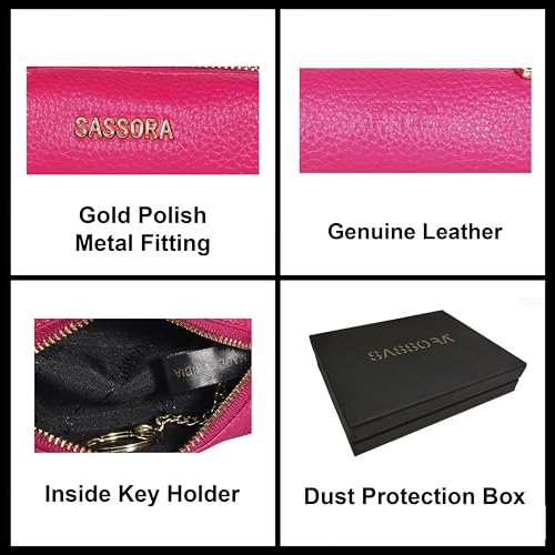Image of Sassora Premium Leather Key Pouch For Car & Other Keys