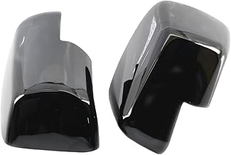 Pair Gloss Black Car Rearview Side Mirror Cap Cover Compatible For Land Rover Discovery 3 Freelander