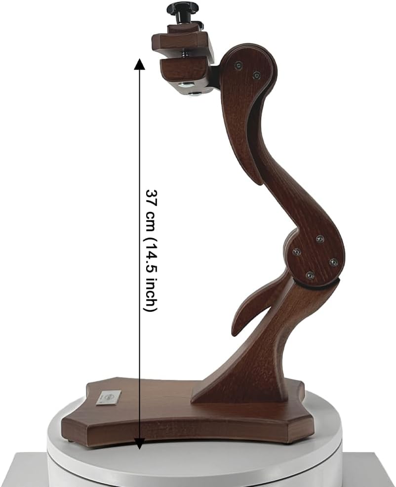 Embroidery Hoop Holder, Frame and Q-Snap Stand - The Oak Adjustable Wooden Lap and Frame Stand for Cross Stitch and Needlework, Handmade Natural Wood Q-Snap Compatible Stand W-Stands