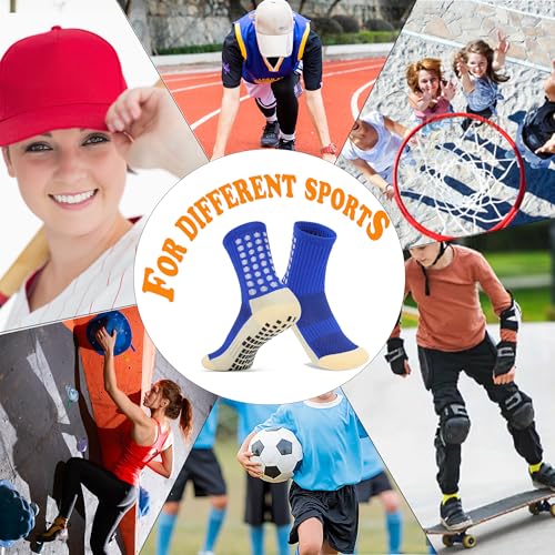 Men's Socks Soccer Non Skid Ball Anti Slip Non Slip Pads for Football Basketball Sports Socks,3 Pair4