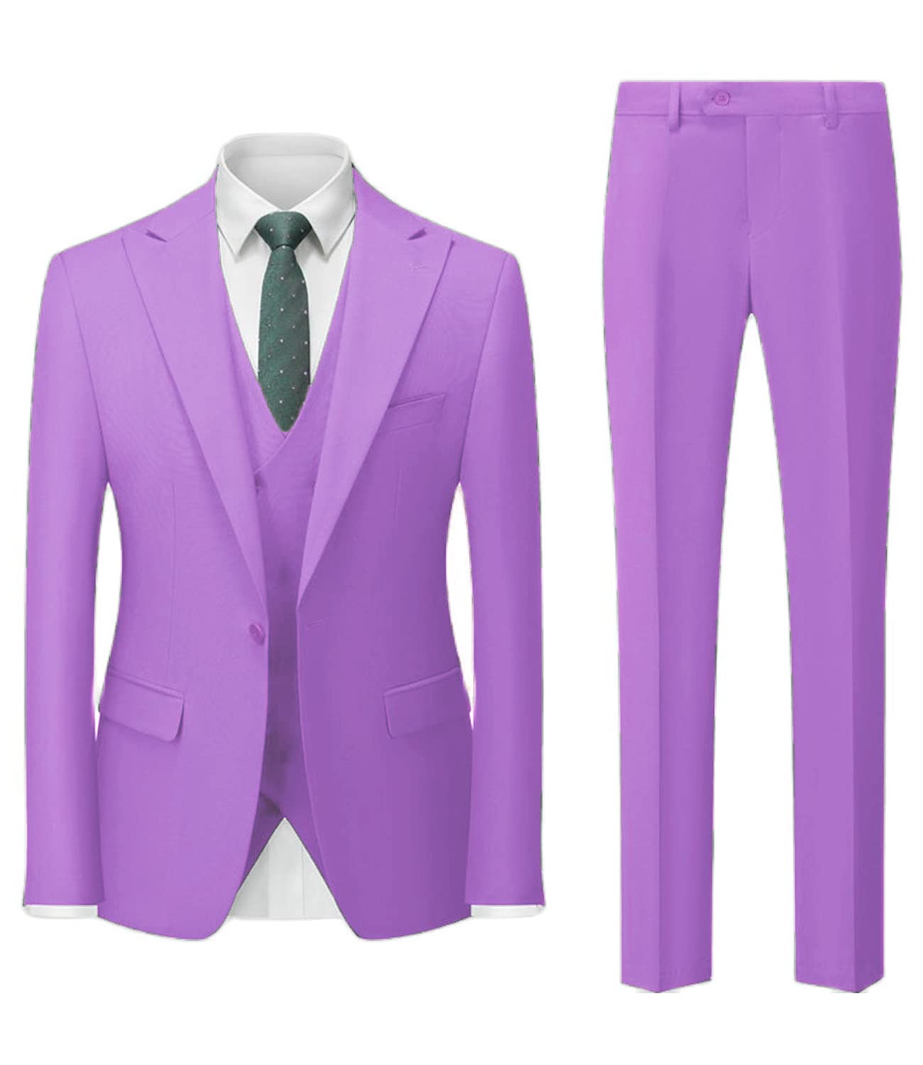 Completo da uomo 3 pezzi Regular Fit Formale Business Prom Sposi Smoking per festa di nozze Solido Blazer Pantaloni Set