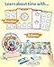 Coogam Wooden Clock Teaching Time Toy, Analog Digital Clock with Fly-Telling Time Board Game, Montessori Time Learning Educational Toy for 3 4 5 Year Old Homeschool Classroom Kids