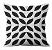 PPMP Funda de cojín de Felpa Corta Funda de Almohada de sofá geométrica en Blanco y Negro Funda de cojín de decoración del hogar para Dormitorio A6 45x45cm 1pc