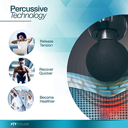 FITPULSE Massage Gun Deep Tissue Percussion Muscle Massager Gun Muscle Massage Gun Massage Gun Deep Tissue Massager Percussion Massage Gun