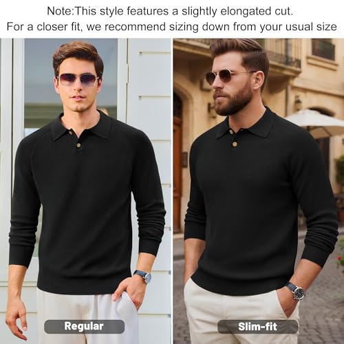 Camisetas Polo de manga larga para hombre, tejido suave y antipelusa, estilo casual y deportivo miniatura 4