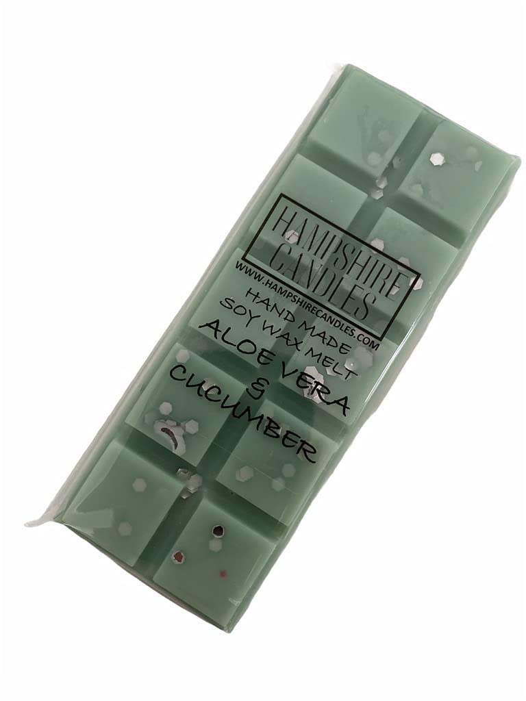 Aloe Vera and Cucumber Wax Melts | Highly Scented | Eco Soy Wax, Cruelty & Vegan Free | Snap Bar