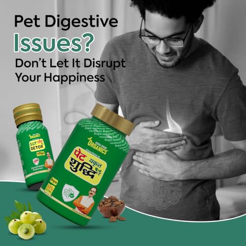 Image of Jeena Sikho Organics Gut Detox Yakrit Pleeha and Pet Shuddhi kit | Ayurvedic Liver, Stomach & Cleanse | Liver Detox & Digestive Support | 100g Granules + 4 x 30ml Shots