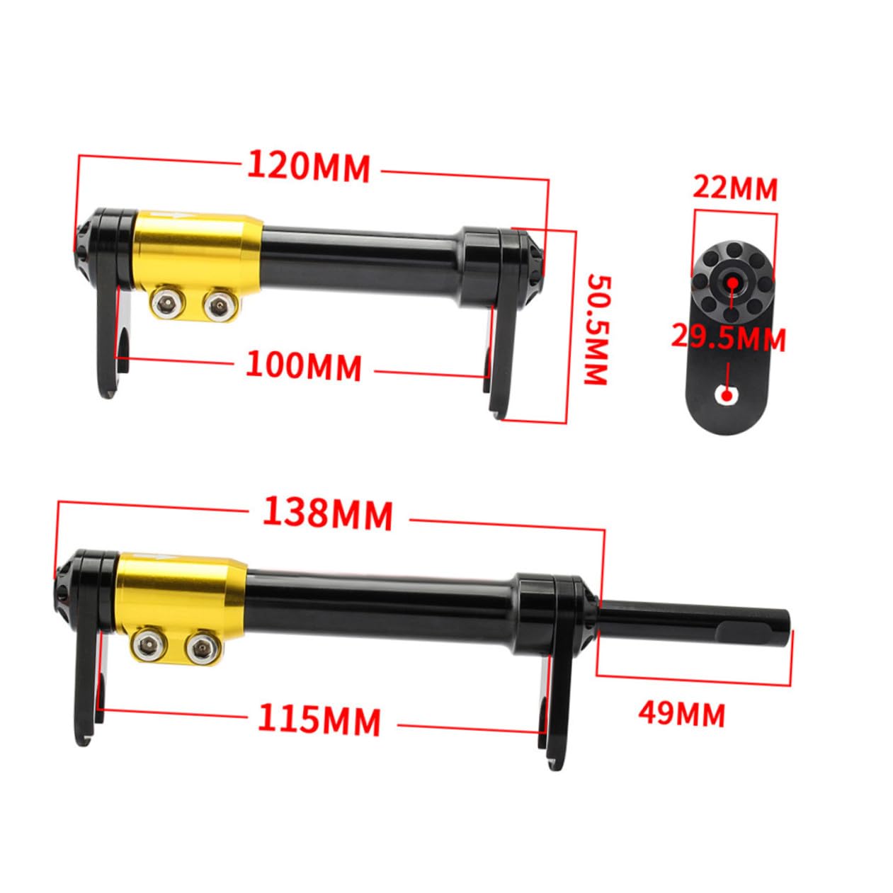 KOMBIUDA Barra Di Estensione Easy Wheel Robusto Portabici Pieghevole 13 Pezzi Parti in Alluminio Nero