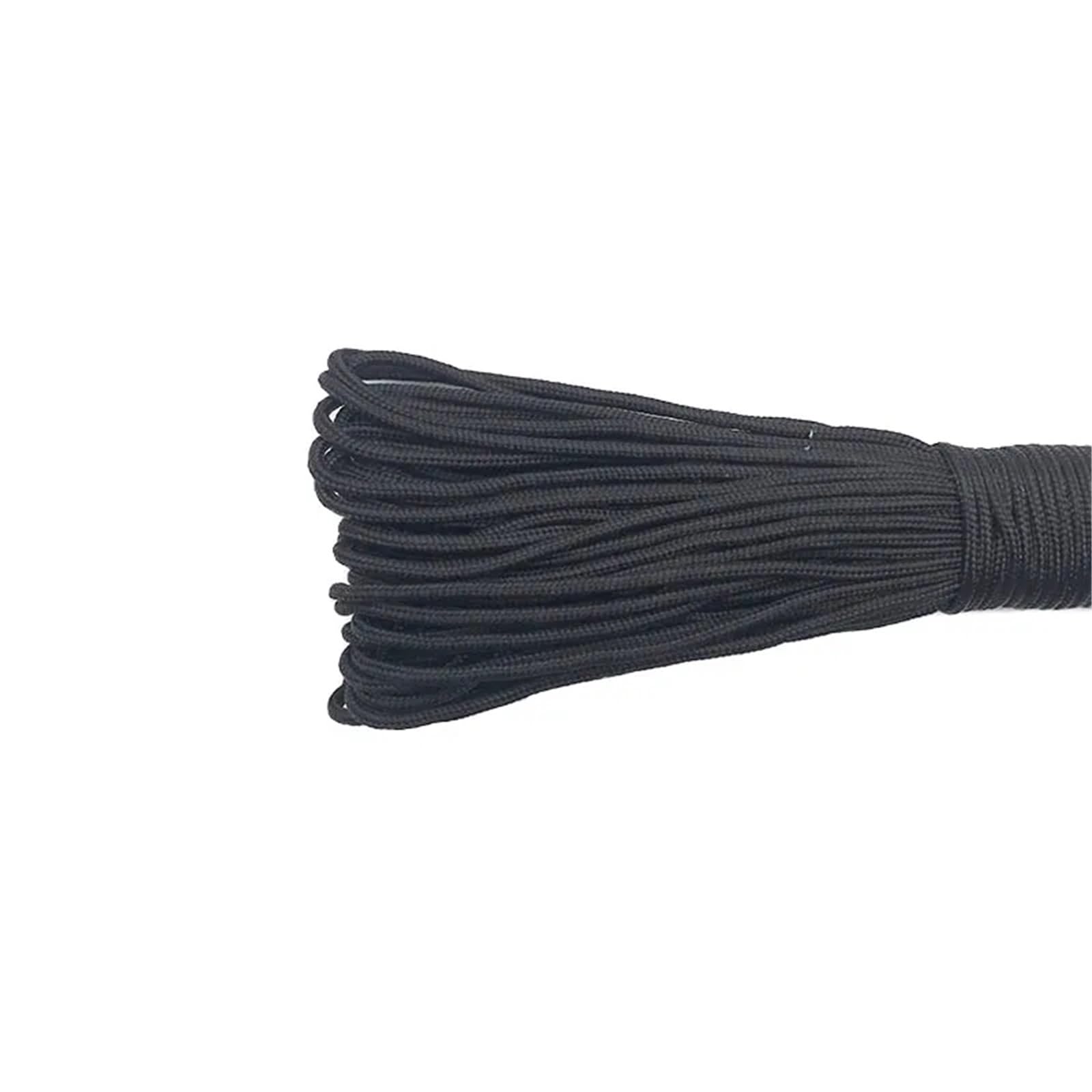 Paracord 100M Dia 2mm One Stand Cores Paracord For Survival Parachute Cord Lanyard Camping Climbing Rope Hiking Jewelry Making(Black,50FT)