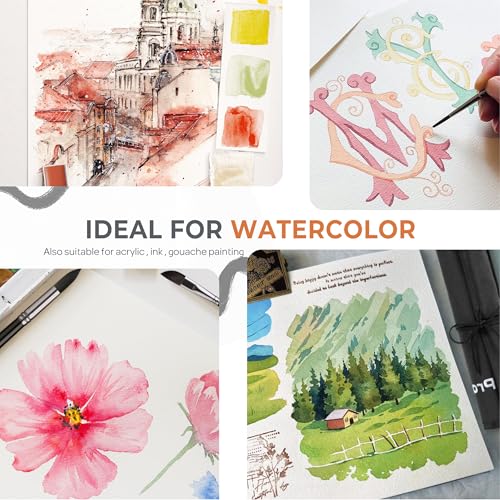 Image of Nicpro 24Pcs Watercolor Brushes, Professional Paint Brushes for Artists
