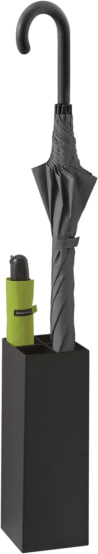 Yamazaki 6719 SMART Umbrella Stand, black, Steel/Polypropylene, Minimalist, 11 x 11 x 30 cm