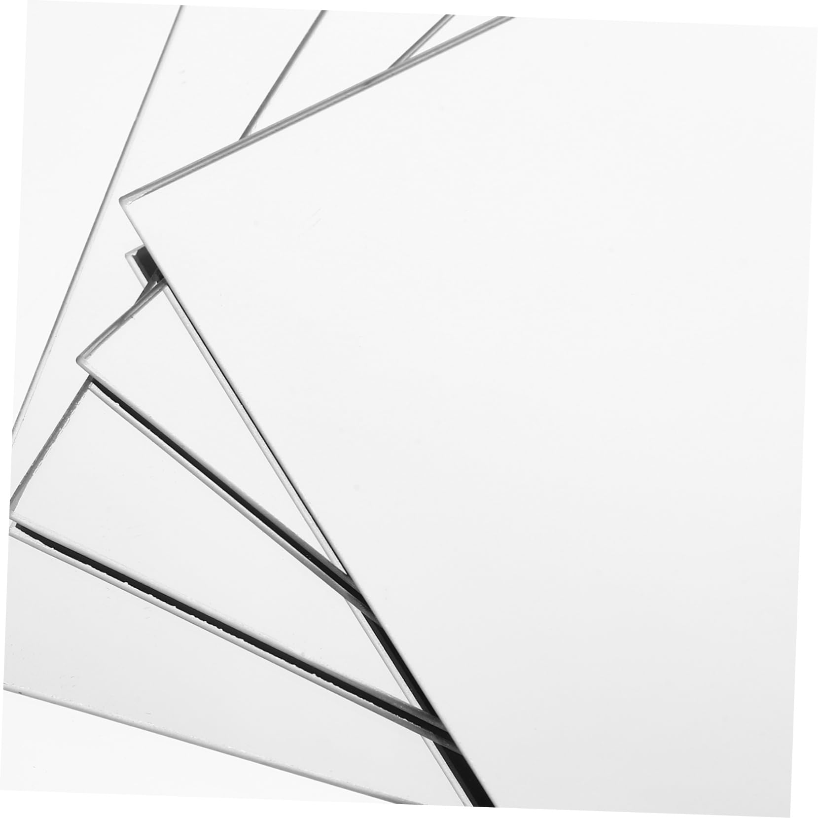 Mobestech Specchio da Parete Adesivo ad Alta Definizione, Set di Quattro | Pannelli 30x30cm Angoli Arrotondati, Vetro e Colla, per Negozi e Bagni
