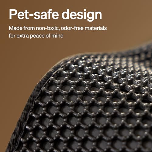 Image of PETLIBRO Cat Litter Mat, Leak-Proof & Anti-Slip, 25.6'' x 26.7'' Large Litter Mat, Durable Litter Trapping Mat, Easy to Clean