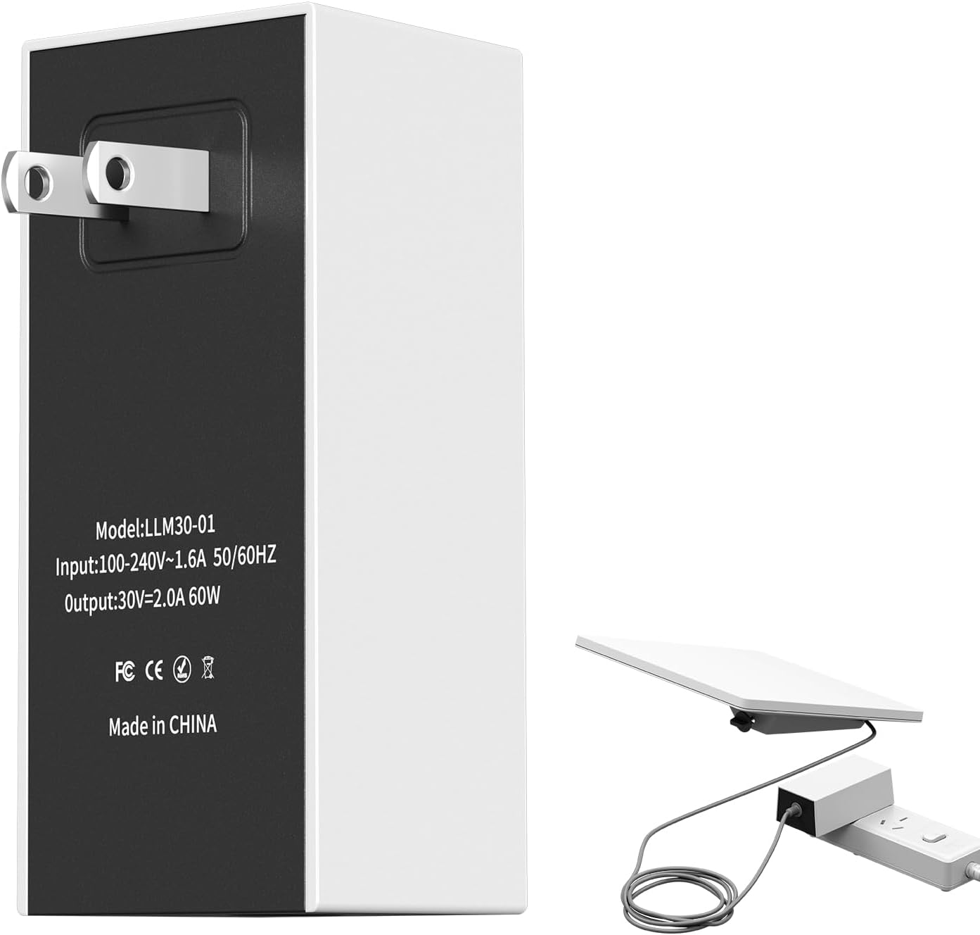 Starlink Mini Power Supply Adapter,30V 2A 60W AC/DC Charger Wall Plug, Fast Charging, Official Alternative Power Solution,Compatible with Starlink Mini DC to DC Power Cable