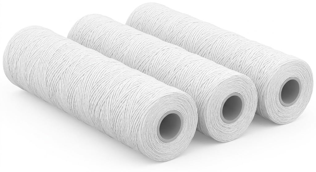 String Wound Water Filter Cartridge, Pack of 3, 99% Sediment Removal | Removes Rust & Silts, RO System Compatible, Up to 99% Removal Rate, Traps Suspended Solids, Pre-Treatment Use-image-34