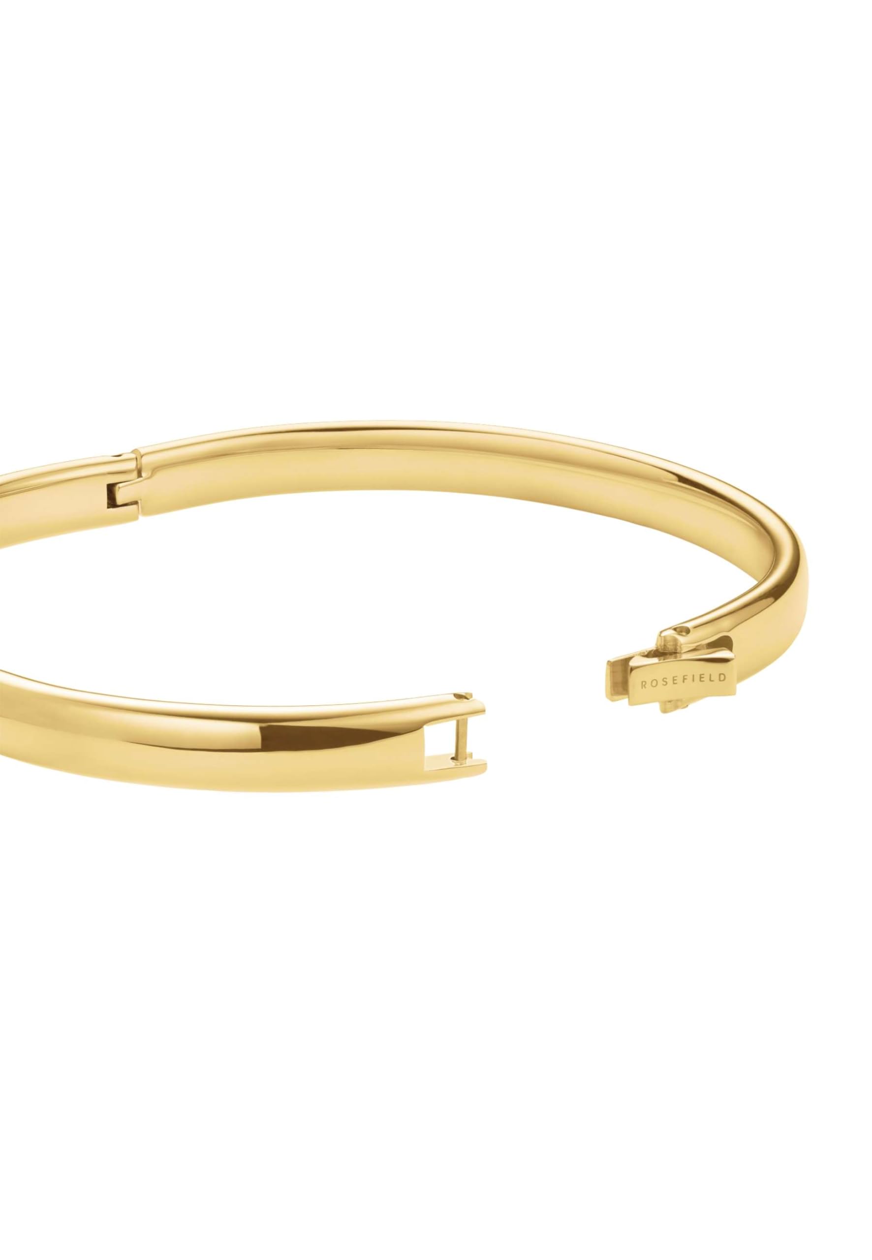 Rosefield Bangle Zegarek Damski Biała Tarcza z Masą Perłową Stalowa Bransoleta Pozłacana 23K 19.5x23.5 mm